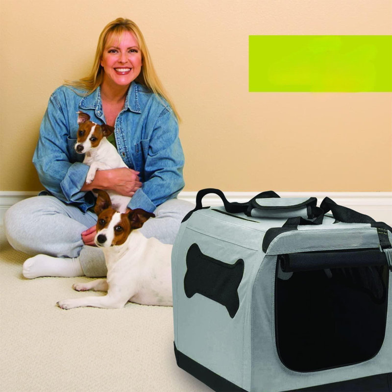 Tucker Murphy Pet Dog Carrier Crate For Extra Small Dogs 19.5 X13.5 X13.5 Portable Cat Carrier Pet Travel Collapsible Foldable Puppy Crates